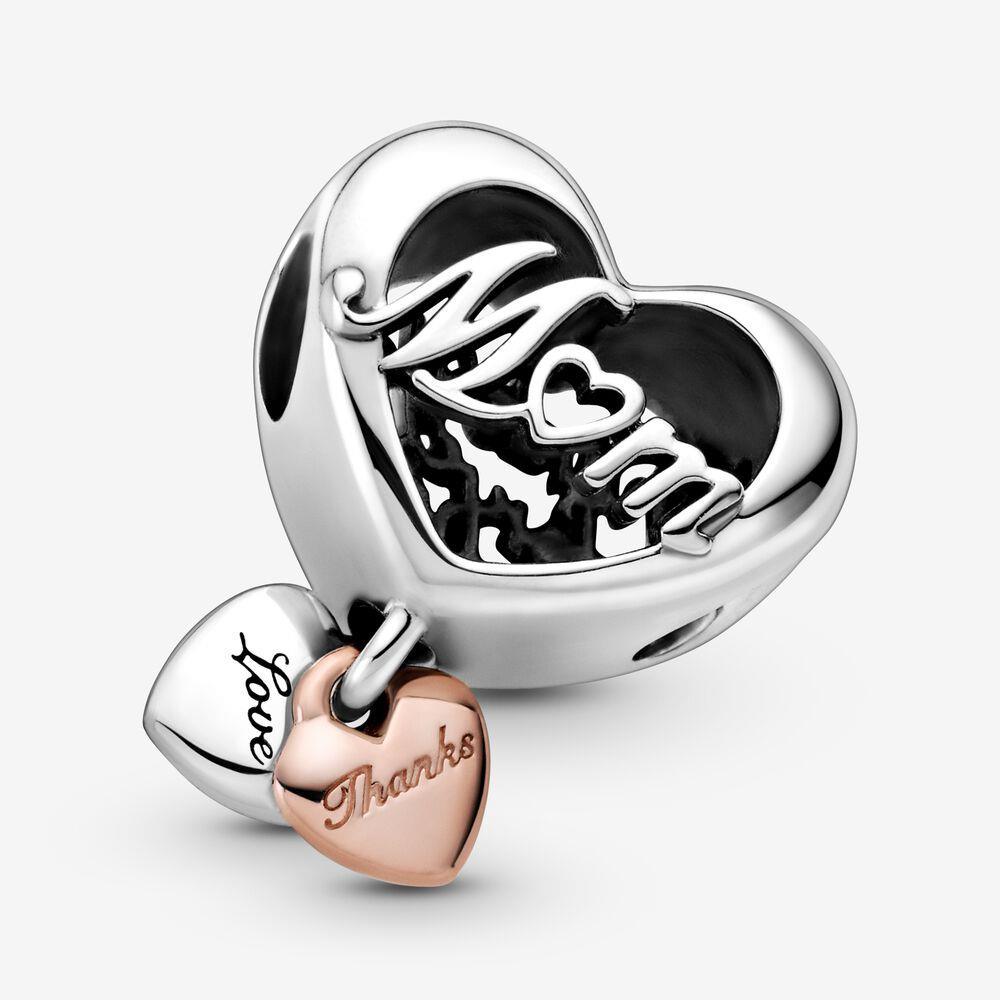 Pandora 789372C00 Thank You Mom Heart Charm - Watch Home™ Pandora 789372C00 Thank You Mom Heart Charm - Watch Home™